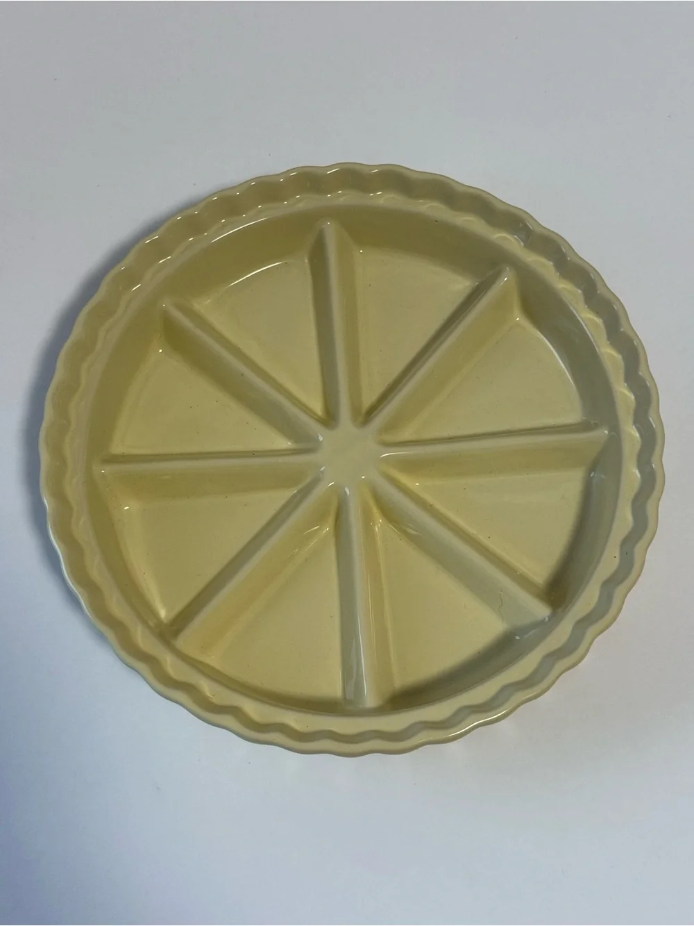 Chantal Ceramic 8 Section Mini Scone Pan Divided Pie Dish 7.25